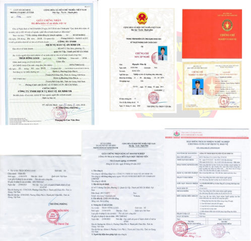 Hồ sơ pháp lý minh bạch của dịch vụ bảo vệ an ninh VN